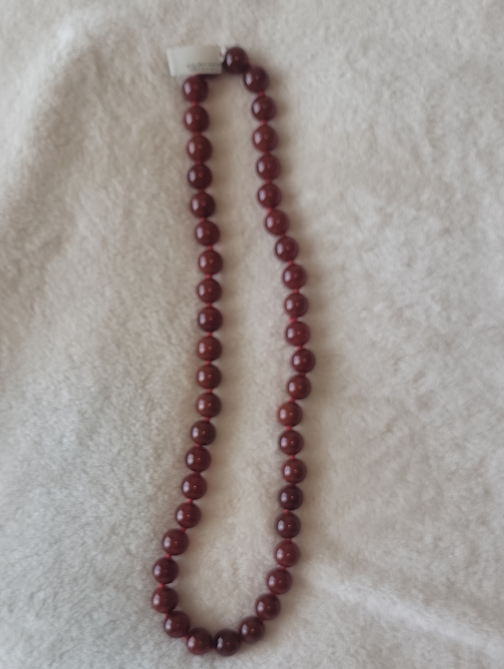 Red Agate Gemstone Bead Necklace Large Statement Necklace 1175 ct